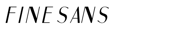 Fine Sans font preview